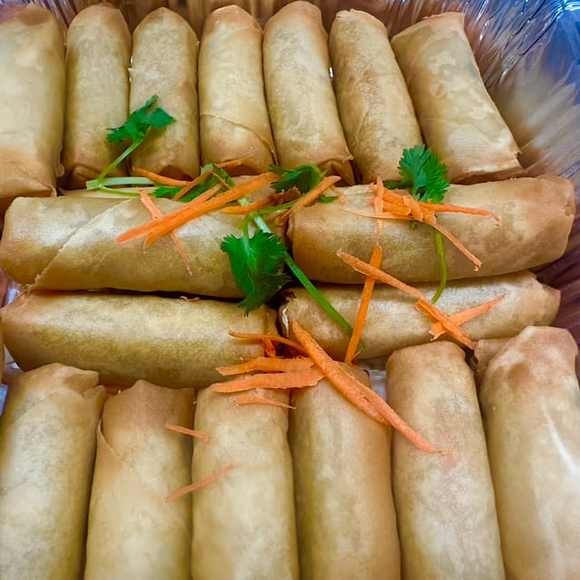 Crispy Veggie Spring Rolls.
