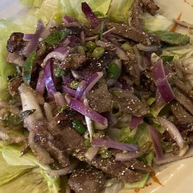 Yum Steak Salad.
