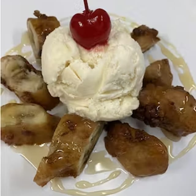 Tempura Banana with Ice Cream.